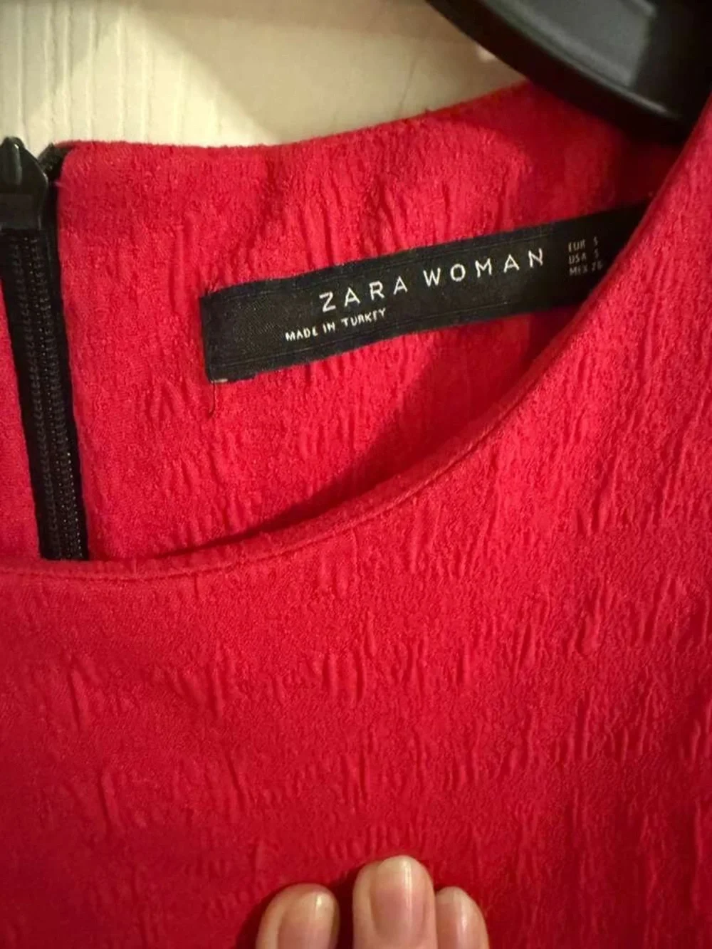 Bright Pink Women's Shift Dress with Bell Sleeves - Picture 5 of 5